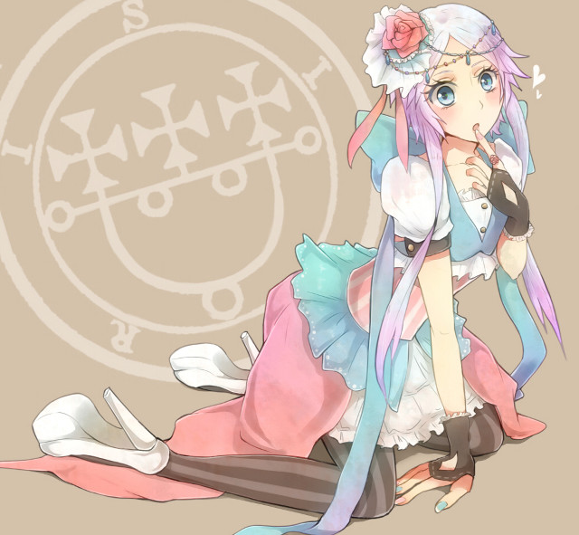 Girl long hair flower sitting free wallpaper for tablet - medium preview image