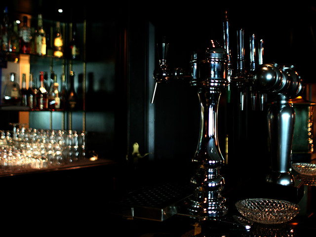 Bar liquor bottles silver candelabra free wallpaper for desktop - medium preview image
