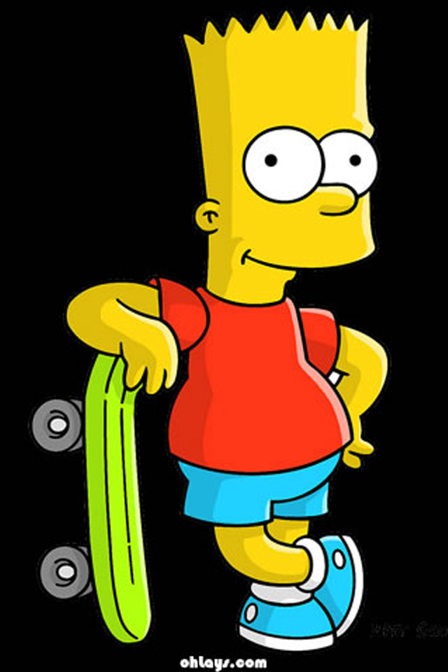 Cartoon character skateboard red shirt free wallpaper for mobile - medium preview image