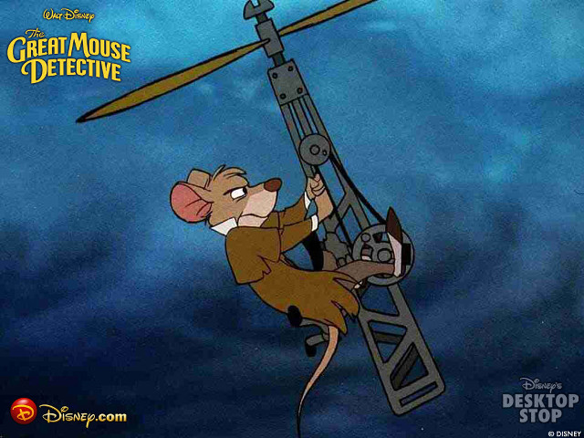 Cartoon mouse climbing ladder sword free wallpaper for desktop - medium preview image
