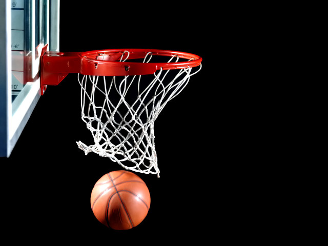 Basketball net black background red #2 free wallpaper for desktop - medium preview image