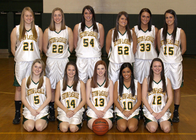 Girls basketball players court group free wallpaper for desktop - medium preview image