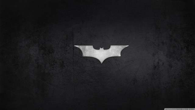 Batman logo black background white free wallpaper for desktop - medium preview image