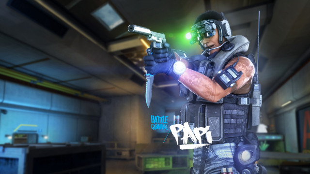 Futuristic man suit gun pointing #2 free wallpaper for desktop - medium preview image