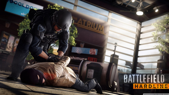 Man police officer takedown battlefield free wallpaper for desktop - medium preview image