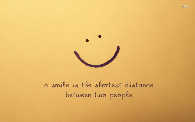 Smile wall quote shortest distance free wallpaper for desktop - medium preview image