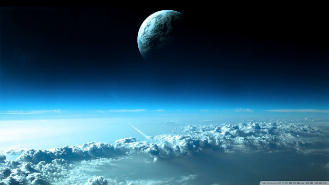 Earth view space shuttle sky free wallpaper for desktop - medium preview image