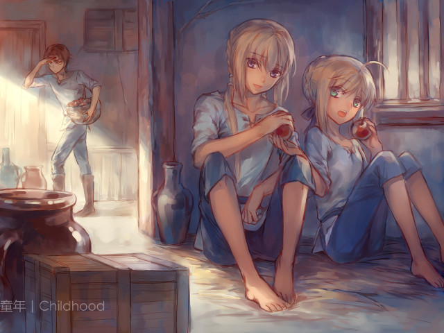 Couple sitting bed room mirror free wallpaper for desktop - medium preview image