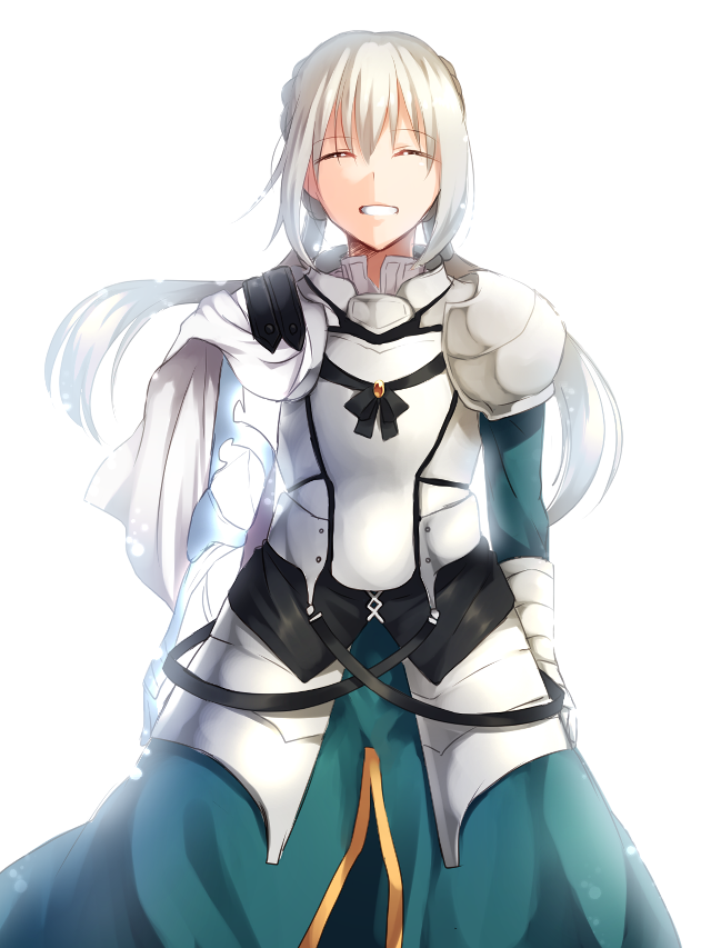 Woman sword armor silver braid free wallpaper for mobile - medium preview image