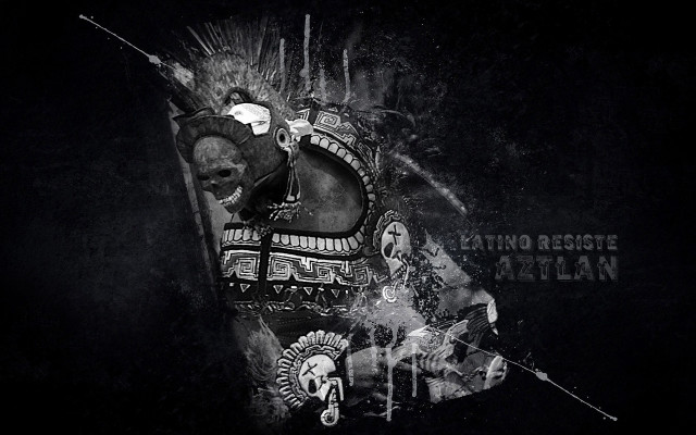 Mask skull stick 3d aurora free wallpaper for desktop - medium preview image