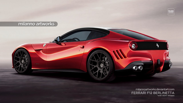 Red sports car caption image free wallpaper for desktop - medium preview image
