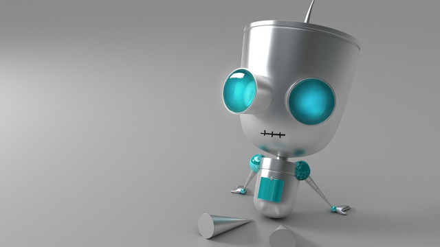 Robot toothbrush mouth funny image #2 free wallpaper for desktop - medium preview image