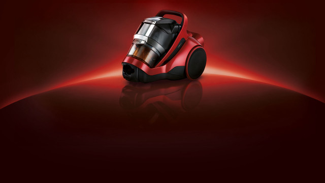 Red black vacuum cleaner background free wallpaper for desktop - medium preview image