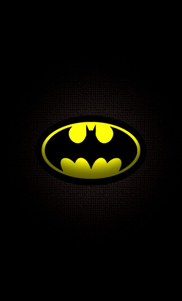 Batman symbol black background yellow #4 free wallpaper for mobile - medium preview image