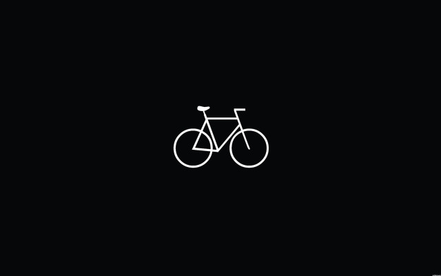 Bicycle black background white outline #3 free wallpaper for desktop - medium preview image