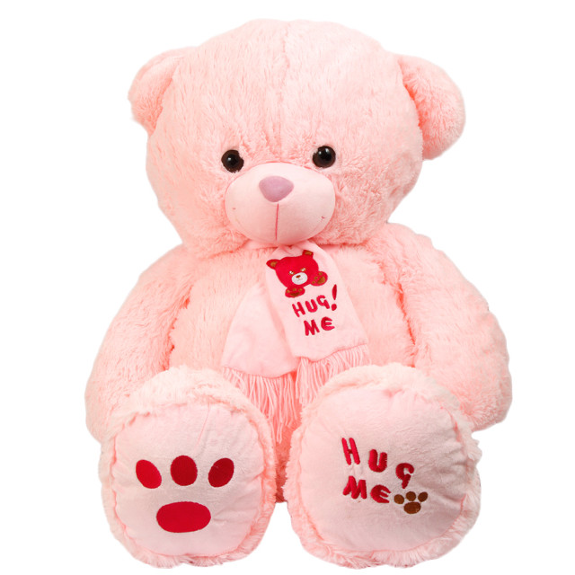 Pink teddy bear red paw free wallpaper for tablet - medium preview image