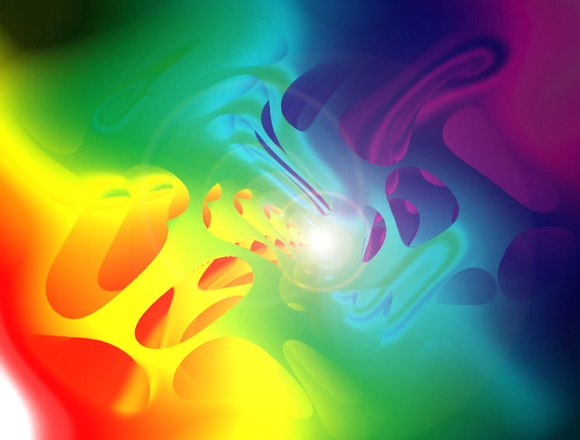 Rainbow swirls light shining center free wallpaper for desktop - medium preview image