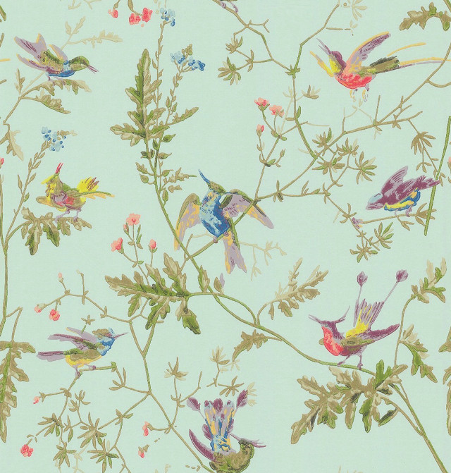 Birds flowers leaves plant branch free wallpaper for tablet - medium preview image