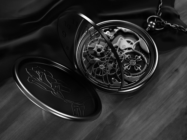 Pocket watch black white photo free wallpaper for desktop - medium preview image