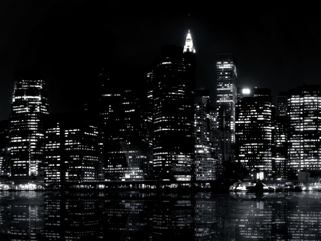 City skyline night reflection water #16 free wallpaper for desktop - medium preview image