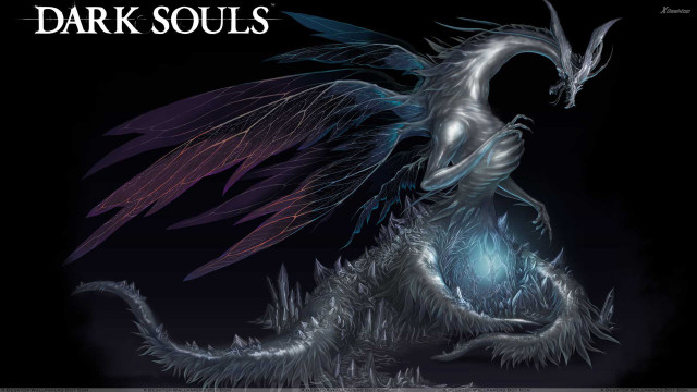 Dragon wings glowing light mouth free wallpaper for desktop - medium preview image