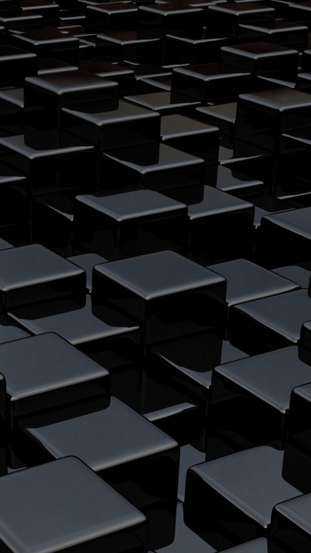 Black square tables stack arrangement free wallpaper for mobile - medium preview image