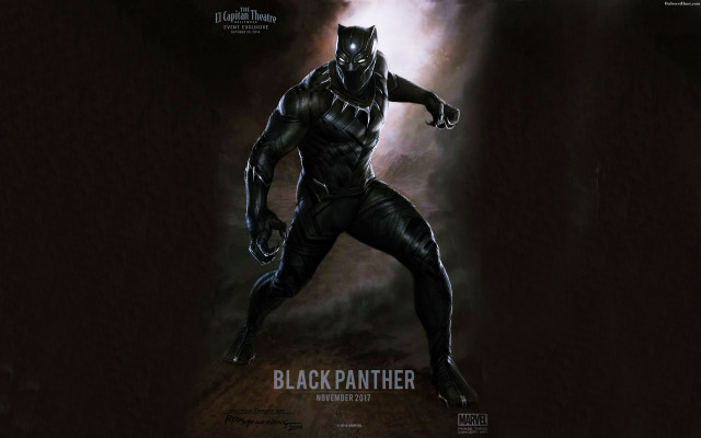 Black panther dark background spotlight free wallpaper for desktop - medium preview image