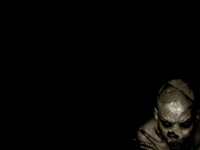 Creepy man knife dark background free wallpaper for desktop - medium preview image