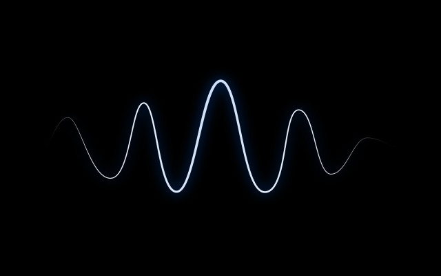 Blue light black background wave free wallpaper for desktop - medium preview image