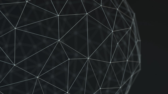 Black white sphere lines dots #2 free wallpaper for desktop - medium preview image