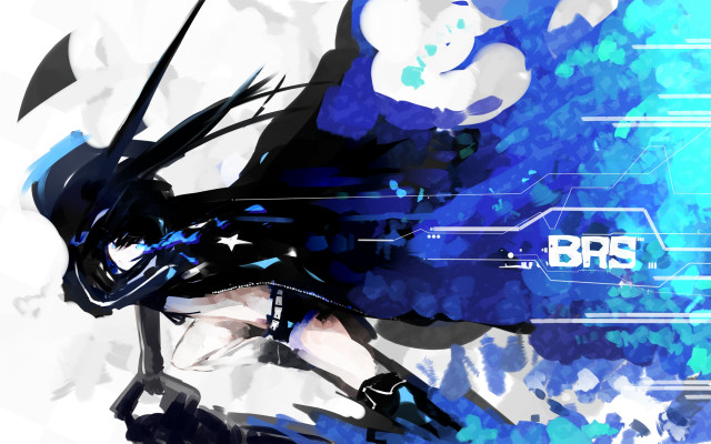 Black rock shooter blue costume free wallpaper for desktop - medium preview image