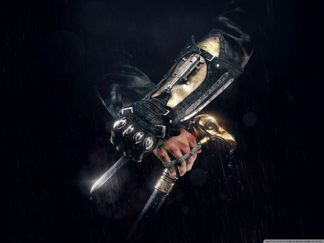 Man holding sword rain glowing #2 free wallpaper for desktop - medium preview image