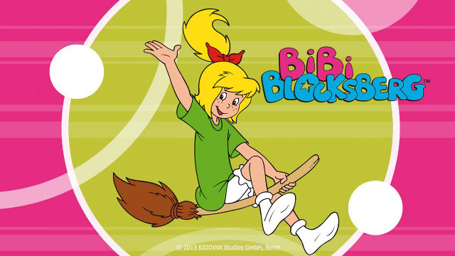 Cartoon girl flying bird back free wallpaper for desktop - medium preview image