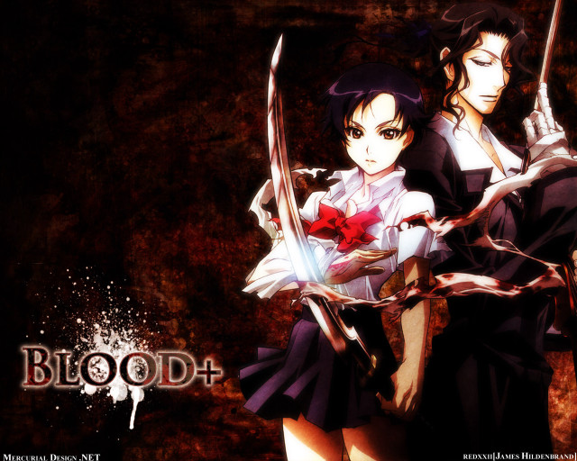 Anime characters swords blood action free wallpaper for desktop - medium preview image
