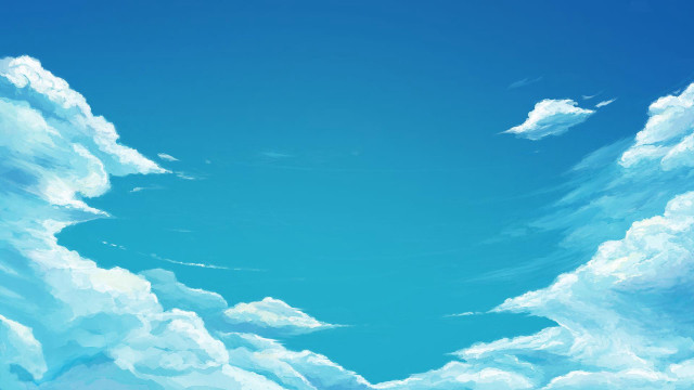 Blue sky clouds plane flying #2 free wallpaper for desktop - medium preview image
