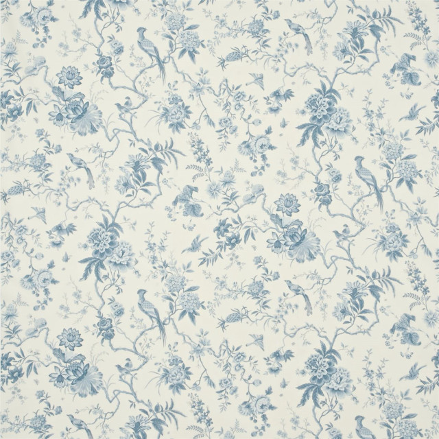 Blue white floral pattern border free wallpaper for tablet - medium preview image