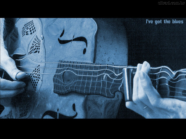 Guitar quote blues folkart colorized free wallpaper for desktop - medium preview image