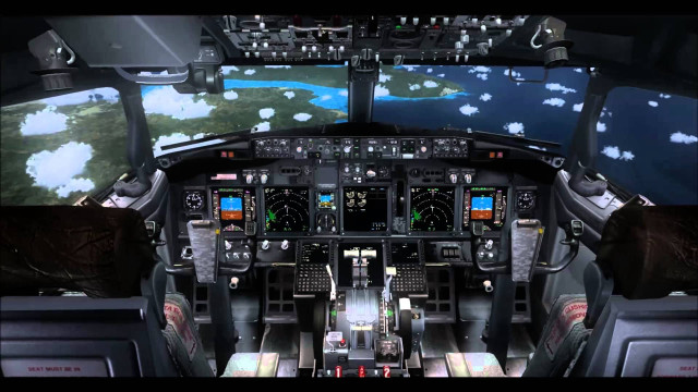 Cockpit inside plane view dashboard free wallpaper for desktop - medium preview image