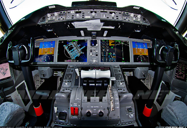 Cockpit view multiple screens clock free wallpaper for desktop - medium preview image