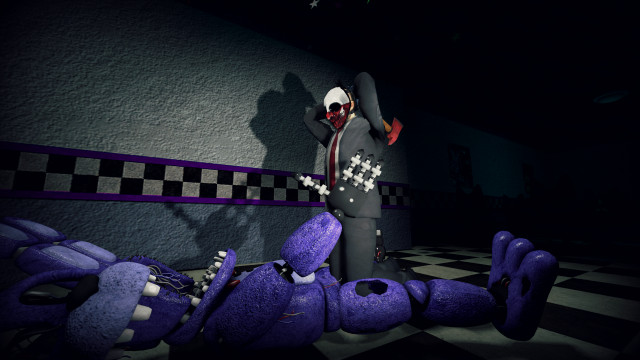 Creepy clown purple monster checkered free wallpaper for desktop - medium preview image