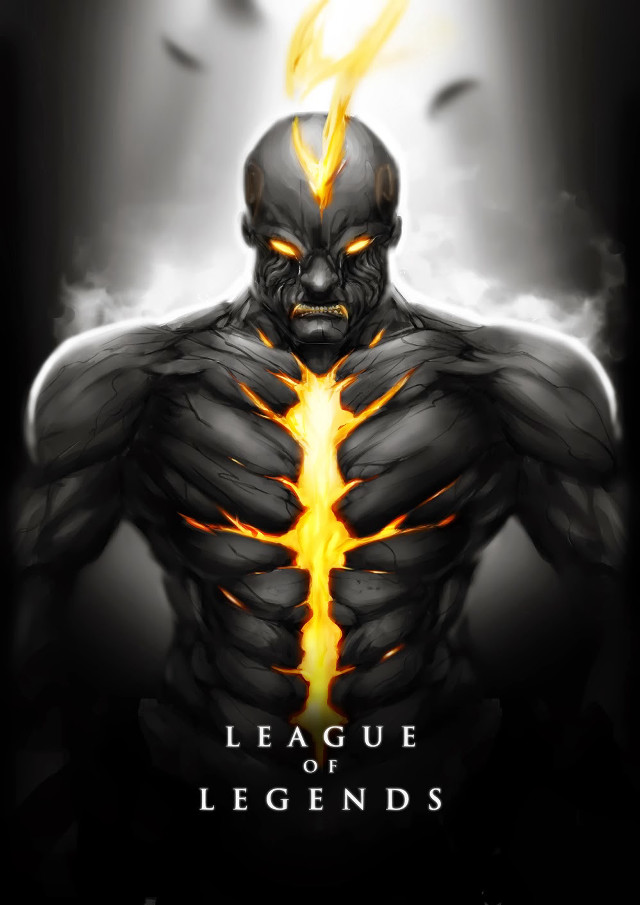 Demonic man yellow flame black free wallpaper for mobile - medium preview image