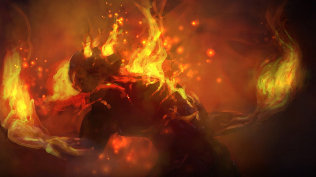 Fire demon flames back legs free wallpaper for desktop - medium preview image