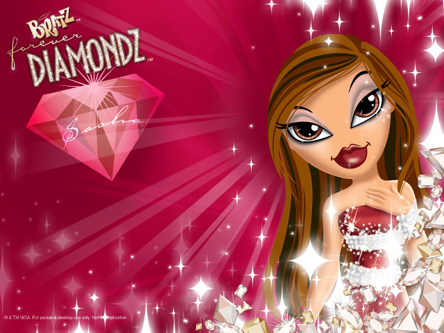 Girl diamond face pink background free wallpaper for desktop - medium preview image