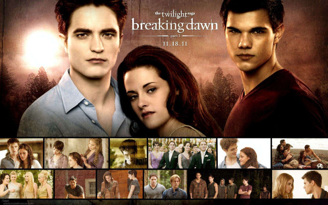 Twilight saga movie characters collage free wallpaper for desktop - medium preview image