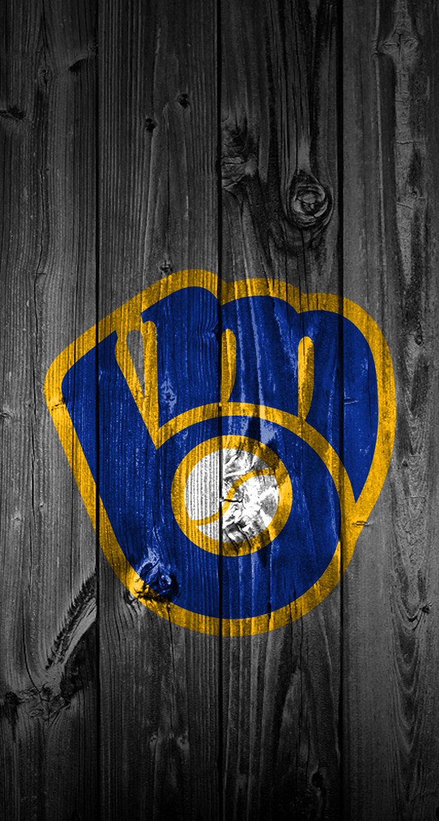 Wooden wall blue yellow logo free wallpaper for mobile - medium preview image