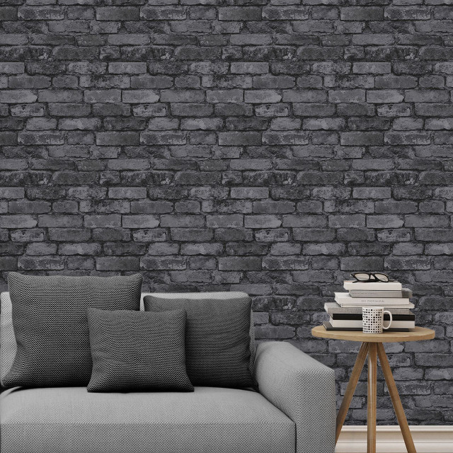 Couch table brick wall bookshelf free wallpaper for tablet - medium preview image