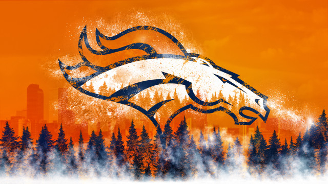 Denver football helmet snowy mountain free wallpaper for desktop - medium preview image