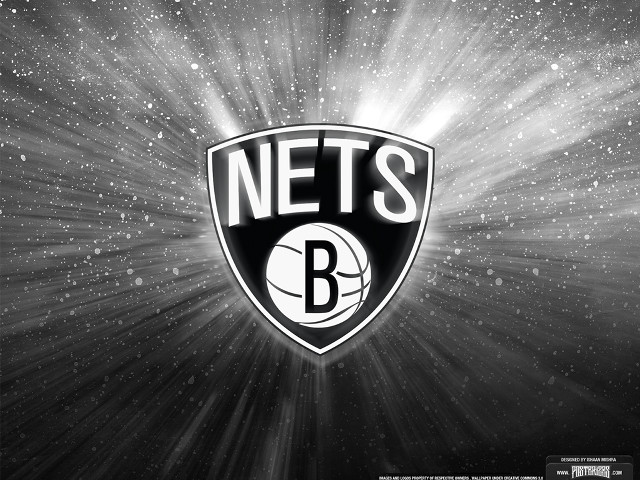 Brooklyn nets logo starburst basketball free wallpaper for desktop - medium preview image
