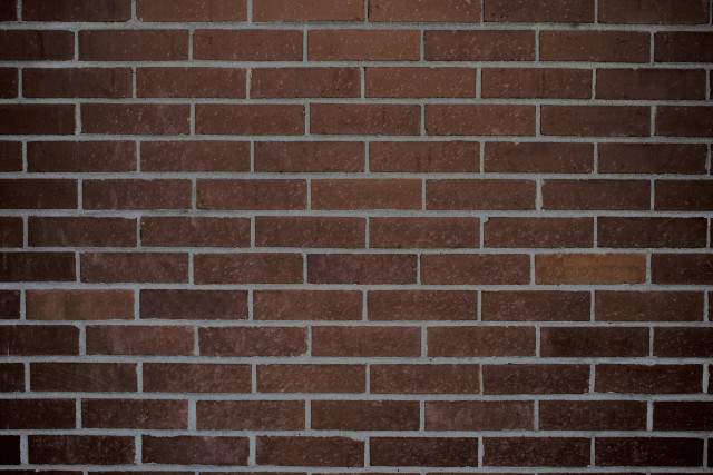 Red brick wall white clock #3 free wallpaper for desktop - medium preview image