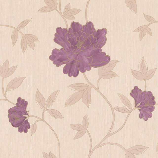 Purple flowers leaves wallpaper pattern free wallpaper for tablet - medium preview image
